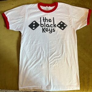 The Black Keys shirt - ringer tee, dice, size small